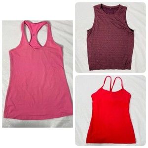 3 Lululemon Sz 8 Tank Tops